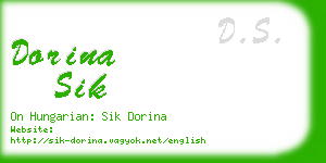 dorina sik business card